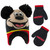 Disney Boys Winter Hat And Mitten Set, Mickey Mouse Toddler Beanie For Ages 2-4, Black