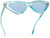 WearMe Pro - Retro Vintage Tinted Lens Cat Eye Sunglasses (Clear Blue Frame/Tinted Blue Lens, 51)