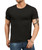 Men's Classic Crewneck T Shirt Moisture Wicking Short Sleeve Performance T-Shirts Black XL