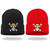 Zgboaht 2 Pack Beanie Hat for Men Women Winter Knit Brimless Watch Cap Embroidery Stretch Warm Skull Skeleton Hats