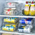 Beverage Can Organizer for Refrigerator, Soda Can Dispenser for Refrigerator Double Layer Liftable and Foldable Soda Can Storage Bin, Automatic Rolling Plastic Drink Holder for Fridge, Pantry, Cabinet