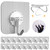 Wall Hooks 20lb(Max) Transparent Reusable Seamless Hooks,Waterproof and Oilproof,Bathroom Kitchen Heavy Duty Self Adhesive Hooks (20 Silver)