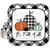 Whaline 40Pcs Thanksgiving Fall Paper Plates Black White Plaid Pumpkin Disposable Plates Fall Harvest Theme Square Plates for Holiday Wedding Birthday Party Dinner Tableware Supplies, 9 x 9 Inch