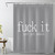 LB Fuck It Get Naked Shower Curtain Funny Quotes Words Gray Shower Curtains for Bathroom with Hooks 60x72 inch Waterproof Polyester Fabric Bathroom Decorations