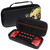 DEMOORY Hori Split Pad Pro Case, Carry Case for Hori Switch Split Pad Pro Controller, Portable Hard Shell Protective Travel Carrying Bag with Monster Hunter Rise Pattern & 10 Game Card Slots Black