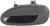 Dorman 93836 Rear Driver Side Exterior Door Handle Compatible with Select Mazda Models, Smooth Gray