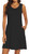 Moskill Casual Tshirt Dresses for Women Solid Sleeveless Tank Swing Dress (Small, Black)