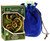 Enigma Hanayama Cast Metal Brain Teaser Puzzle, Level 6 Difficulty, with Blue Velveteen, Satin Lined Drawstring Pouch
