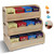 Tea Bag Storage Organizer Box - Bamboo Tea bags Holder 3-Tier Stackable Wall Mount Large Capacity Tea Caddy Containers for Pantry Countertop Kitchen Counter Cabinet Office