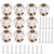 Pumpkin Knobs for Kitchen Cabinets Dresser Drawers Ivory Pulls Ceramic Handles Vintage 10pcs