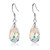 Austrian Crystal Teardrop Dangle Earrings for Women Drop Hook Earring 925 Sterling Silver Hypoallergenic Jewelry (Aurora Borealis)