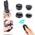 Cell Phone Camera Lens, 5 in 1 HD Lens Kit, 0.6X Wide Angle + 15X Macro Lens + Telephoto Lens + CPL Lens, Clip On Smartphone Lenses for iPhone 8/7/ 6/5/ 4, Samsung Remote Shutter