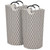 STORAGE MANIAC 2 Pack 90L Large Laundry Basket Freestanding Laundry Hamper, Collapsible Laundry Baskets Waterproof Laundry Bag with Padded Handles, Folding Tall Clothes Hamper, Hexagon