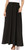 Black Maxi Skirts for Women Trendy Long Length Reg & Plus Skirts for Women & Teens, Summer & Winter Skirt, Elastic High Waisted Womens Skirts for Women Dressy Casual (Large, Black)