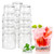 Tebery 16 Pack Classic Clear Plastic Tumbler Reusable Drinking Glasses, 8Oz Drinking Water Juice Cups, Stackable, BPA-Free