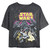 Star Wars Comic Wars Women's Mineral Wash Short Sleeve Crop Tee, Black, XX-Large