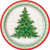 Classic Christmas Tree Paper Cake Plates, 8ct