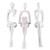 SHENGTIAN Resin Thinker Style White Decor Sitting Thinker Statue Abstract Sculpture, Bookshelf Decor Accents Resin Collectible Figurines for Home Office Living Room Table Desktop Decor (A)