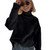 Lailezou Womens Turtleneck Oversized Sweaters Long Sleeve Pullover Loose Chunky Knit Jumper Black