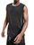 OYOANGLE Men's Glitter Tank Tops T Shirt Sleeveless Round Neck Club Party Top Black S