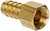 Anderson Metals Brass Hose Fitting, Ball End Swivel Connector, 1/4' Barb x 1/4' NPSM