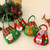Insvog 4 Packs Christmas Gift Bags Reusable Christmas Knitted Santa Claus Snowman Elk Bear Doll Treat Tote Bags Holiday Gifts Bag for Kids Holiday Presents Treats Candies Cookie Small Gifts Wrapping