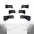 eXtremeRate Swift Paddles for Xbox Elite 1/2 Controller, 6 in 1 Metalic Black Replacement Interchangeable Back Paddles for Xbox One Elite & Elite Series 2 Controller