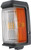 Evan-Fischer Corner Light Compatible with 1988-1989 Nissan D21 and 1988-1995 Pathfinder Plastic Clear & Amber Lens With bulb Driver Side