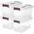 YYXB 4 Pack-Plastic Storage Bins with Lids and Handle, Clear Plastic Latching Box for Storage, Stackable Storage Containers for Organizing, Multi-Purpose, 6 Quart