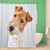 rouihot 66x72 Inches Shower Curtain Set with Hooks Fox Terrier Portrait is olated Home Decor Waterproof Polyester Fabric Bathroom Curtains
