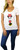 Disney Womens Minnie Mouse V-Neck Tee (White, Large)