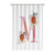 Pink Initial Letter M Alphabet Monogram White Rose Shower Curtains 48x72 Polyester Fabric Bathroom Shower Curtains with Hooks Waterproof Shower Curtains for Bathroom Bathtub Home Decoration