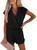 PRETTYGARDEN Women's Romper Dressy Summer 2023 Wrap V Neck Short Sleeve Wide Leg Shorts One Piece Jumpsuits (Black,X-Large)