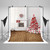COMOPHOTO 5x7ft Christmas Tree Fireplace Photography Backdrop Red Xmas White Wall Decoration Xmas Day Photo Background Portrait Studio Booth Decorations Photographer Prop