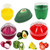 Yamesu 5 Pieces Fruit and Vegetable Shaped Savers Keepers Storage Containers for Fridge, Avocado Green Pepper Tomato Lemon and Onion Keeper/Saver/Holder, Refrigerator Vegetable Crisper