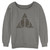 Harry Potter Women's Deathly Hallows Junior's Raglan Pullover with Coverstitch, Gray Heather, Large