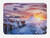 Ambesonne Snow Mountain Bath Mat, Mount Kirkjufell at Iceland with Frozen Waterfalls in Winter, Plush Bathroom Decor Mat with Non Slip Backing, 30.2" x 20", Pale Mauve and Multicolor