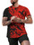 WDIRARA Men's Two Tone Cartoon Graphic Print Short Sleeve T Shirt Round Neck Tee Black and Red L