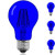 Klarlight E26 A19 Edison Bulb Transparent A19 Blue LED Light Bulb, 6 Watt A19 Blue Filament Light Bulbs Medium Screw E26 Party LED Lights, Clear Glass Blue Light Bulb