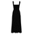 kinstell Women's Summer Boho Spaghetti Strap Square Neck Ruffle Casual Flowy Long Dress Beach Swing Party Maxi Dress Black