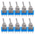 NYCR 10Pcs ON/Off/ON 3 Pin 3 Position Mini Latching Toggle Switch AC 125V/6A,MTS-103