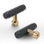 BUKOBYHE 10 Pack Kitchen Cabinet Knobs Matte Black and Champagne Bronze Cabinet Pulls Black Knurled Drawer Knobs Kitchen Hardware Kitchen Handles for Cabinets Cupboard Knobs Drawer Knobs