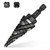 Titanium Four Spiral Flute Cobalt Step Drill Bits,Lytool Impact Unibit Step Bit Set for Metal,1/4" Hex Shank M35 High Speed Steel Bit for Metal,Stainless Steel,Aluminum,Wood,Plastic,1/8"-7/8"