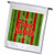 3dRose Buon Natale Italian Christmas Festive Stripes in Red & Green - Garden Flag, 12 by 18"