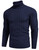 COOFANDY Men's Slim Fit Turtleneck Sweater Mens Basic Casual Ribbed Knitted Long Sleeve Pullover Sweater Navy Blue