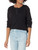 GAP Womens Long Sleeve Waffle Henley Shirt, True Black V2 2, Large US