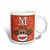 3dRose mug_102816_2 Cute Sock Monkey Girl Initial Letter M Ceramic Mug, 15-Ounce