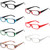 FancyG Vintage Inspired Retro Classic Style Rectangle Shape Glasses Frame Clear Lens Eyewear 7 Pieces Color Set4