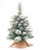 Plus tard Flocked Christmas Tree 2ft Artificial Snow Small Mini Xmas Trees Pine Needles Burlap Base Holiday Tabletop Centerpiece Indoor Decor