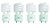 (Pack of 4) 23 Watt Mini Spiral - GU24 Base - (100W Equivalent) - T2 Mini-Twist - CFL Light Bulb - 4100K Cool White